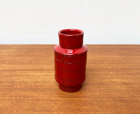 Mid-Century Italian Rimini Red Pottery Vase by Aldo Londi for Bitossi, 1960s-UAH-1317850