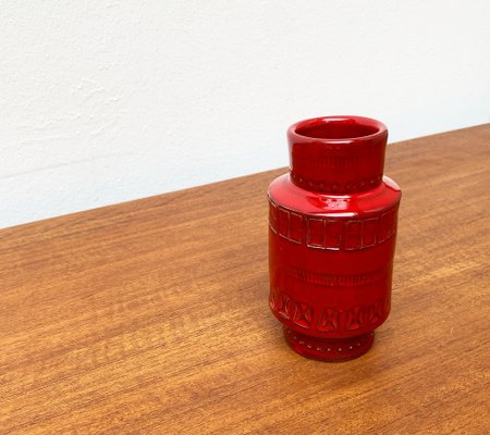 Mid-Century Italian Rimini Red Pottery Vase by Aldo Londi for Bitossi, 1960s-UAH-1317850