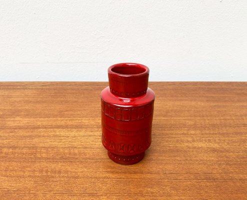 Mid-Century Italian Rimini Red Pottery Vase by Aldo Londi for Bitossi, 1960s-UAH-1317850