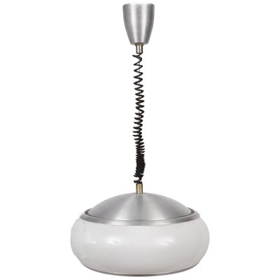 Mid-Century Italian Round Aluminum and Acrylic Glass Ceiling Lamp from Stilux Milano, 1960s-JDR-1125862