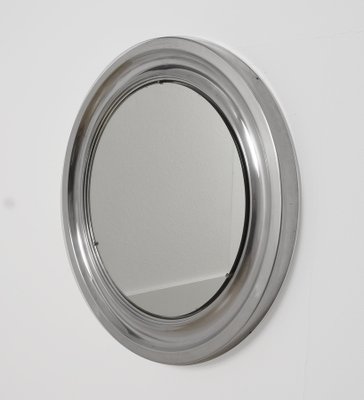 Mid-Century Italian Round Aluminum Mirror Attributed to Sergio Mazza for Artemide, 1960s-JDR-1125547