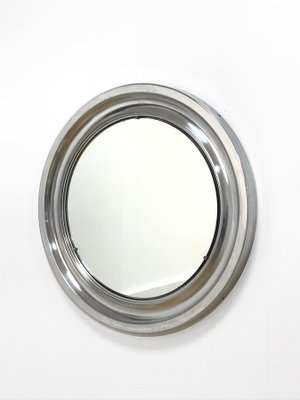 Mid-Century Italian Round Aluminum Mirror Attributed to Sergio Mazza for Artemide, 1960s-JDR-1125547