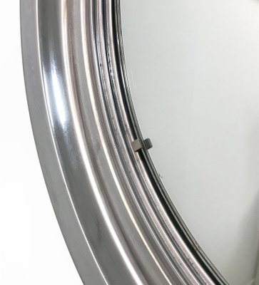 Mid-Century Italian Round Aluminum Mirror Attributed to Sergio Mazza for Artemide, 1960s-JDR-1125547