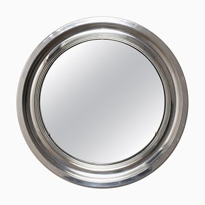 Mid-Century Italian Round Aluminum Mirror Attributed to Sergio Mazza for Artemide, 1960s-JDR-1125547