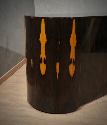 Mid-Century Italian Round Ebony Wood School Sideboard, 1980s-UH-1143966