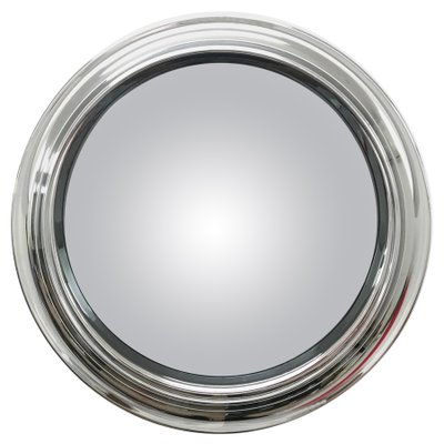 Mid-Century Italian Round Polished Chromed and Smoked Mirror, 1960s-JDR-1125531