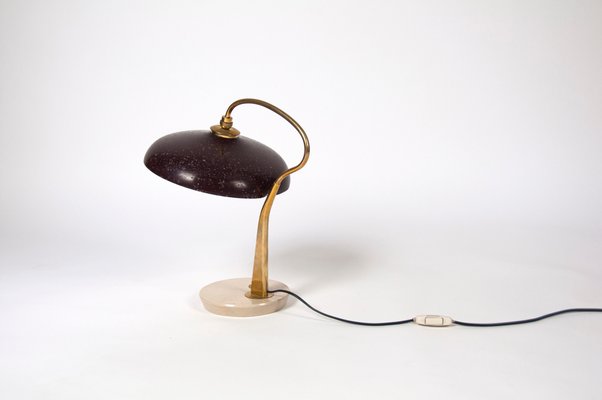 Mid-Century Italian Sculptural Table Lamp with Marble Base by Giuseppe Ostuni for Oluce, 1950s-WUY-845162