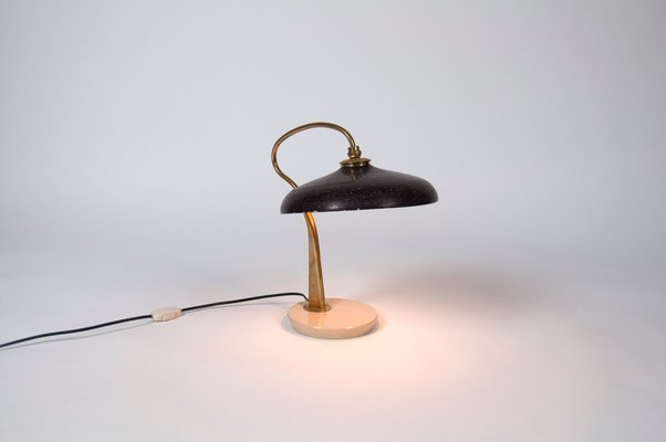 Mid-Century Italian Sculptural Table Lamp with Marble Base by Giuseppe Ostuni for Oluce, 1950s-WUY-845162