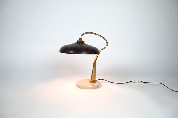 Mid-Century Italian Sculptural Table Lamp with Marble Base by Giuseppe Ostuni for Oluce, 1950s-WUY-845162