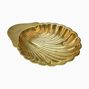 Mid-Century Italian Shell-Shaped Brass Bowl by Renzo Cassetti, 1960s-JDR-1779820