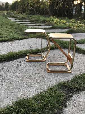 Mid-Century Italian Side Tables with Magazine Rack, 1950s Set of 2-OXJ-762396