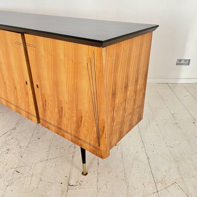 Mid-Century Italian Sideboard in Ash and Black Lacquered Wood, 1950s-FB-1594264