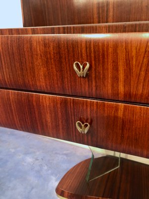 Mid-Century Italian Sideboard in Rosewood with Mirror by Vittorio Dassi, 1950s-MTX-1077483