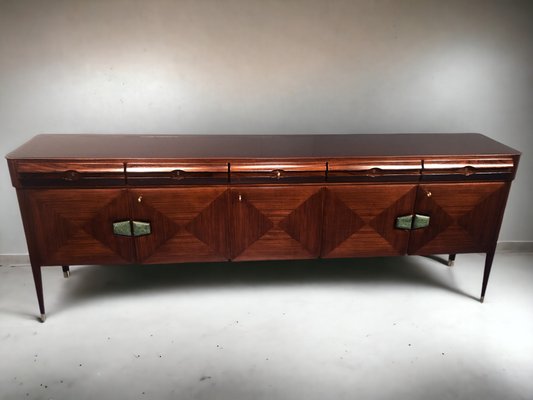 Mid-Century Italian Sideboard with Marble Handles by Vittorio Dassi for La Permanente Mobili Cantù, 1950s-MTX-1077485