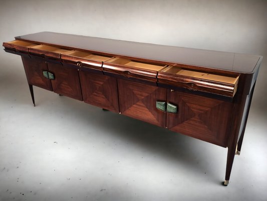 Mid-Century Italian Sideboard with Marble Handles by Vittorio Dassi for La Permanente Mobili Cantù, 1950s-MTX-1077485