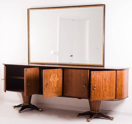 Mid-Century Italian Sideboard with Mirror by Paolo Buffa, 1950s-MBH-1032244