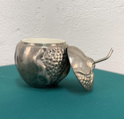 Mid-Century Italian Silver Plate Pomegranate Ice Bucket from Teghini Firenze, 1960s-JDR-1126163