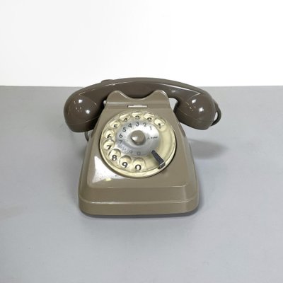 Mid-Century Italian Sip Telephone with Handset Holder Music Box from Siemens, 1960s, Set of 2-GDD-1783849