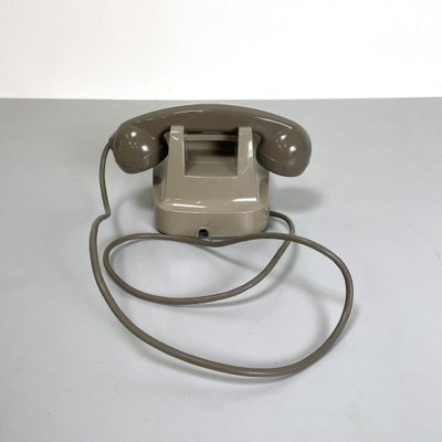 Mid-Century Italian Sip Telephone with Handset Holder Music Box from Siemens, 1960s, Set of 2-GDD-1783849