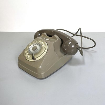 Mid-Century Italian Sip Telephone with Handset Holder Music Box from Siemens, 1960s, Set of 2-GDD-1783849