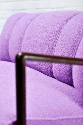 Mid-Century Italian Sofa in Purple Bouclé Wool, 1950s-WUY-1075303