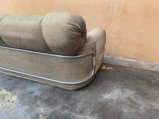 Mid-Century Italian Sofa with Chrome Details, 1970s-DHH-683362