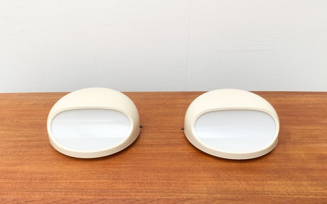 Mid-Century Italian Space Age Wall Lamps by Gerd Lange for Kartell, 1960s, Set of 2-UAH-1264416