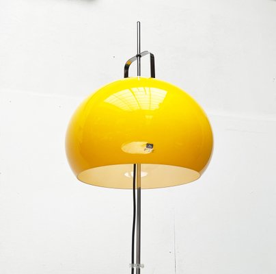 Mid-Century Italian Space Age Yellow Lucerna Floor Lamp from Guzzini, 1960s-UAH-1754536