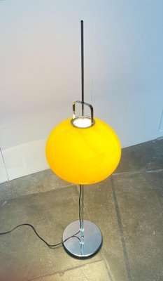 Mid-Century Italian Space Age Yellow Lucerna Floor Lamp from Guzzini, 1960s-UAH-1754536