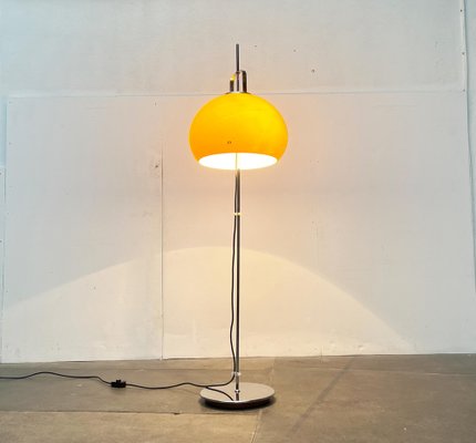 Mid-Century Italian Space Age Yellow Lucerna Floor Lamp from Guzzini, 1960s-UAH-1754536