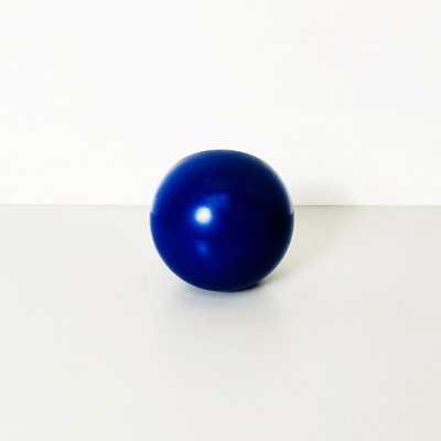 Mid-Century Italian Spherical Blue Plastic Clock Boule from Lorenz, 1960s-GDD-1251074