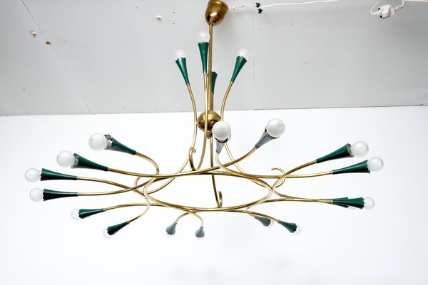 Mid-Century Italian Sputnik Chandelier, 1950s-CIP-1063955