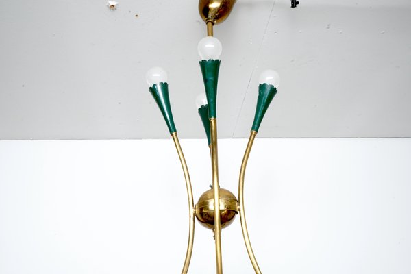 Mid-Century Italian Sputnik Chandelier, 1950s-CIP-1063955