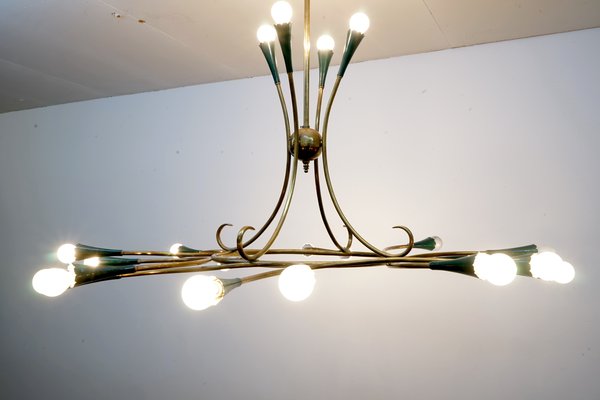 Mid-Century Italian Sputnik Chandelier, 1950s-CIP-1063955