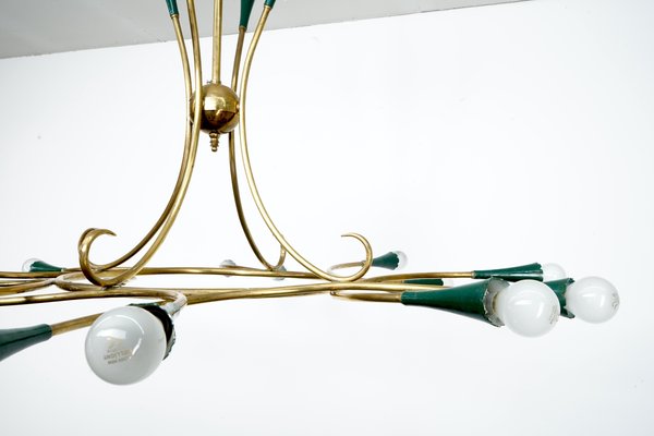 Mid-Century Italian Sputnik Chandelier, 1950s-CIP-1063955