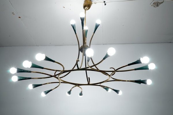 Mid-Century Italian Sputnik Chandelier, 1950s-CIP-1063955