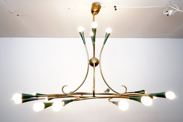 Mid-Century Italian Sputnik Chandelier, 1950s-CIP-1063955