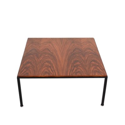 Mid-Century Italian Square Wood and Iron Coffee Table, 1960s-JDR-1125542