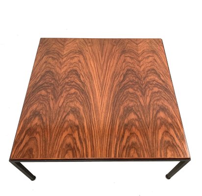 Mid-Century Italian Square Wood and Iron Coffee Table, 1960s-JDR-1125542