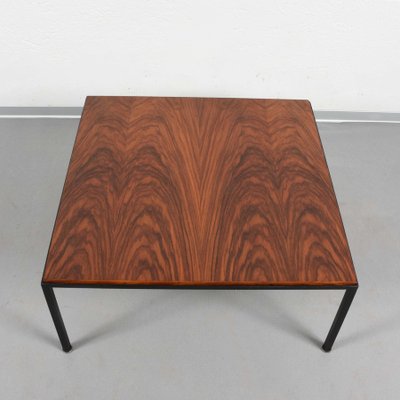 Mid-Century Italian Square Wood and Iron Coffee Table, 1960s-JDR-1125542