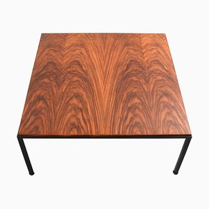 Mid-Century Italian Square Wood and Iron Coffee Table, 1960s-JDR-1125542