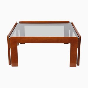 Mid-Century Italian Square Wood Coffee Table by Afra & Tobia Scarpa, 1960s-JDR-1284775