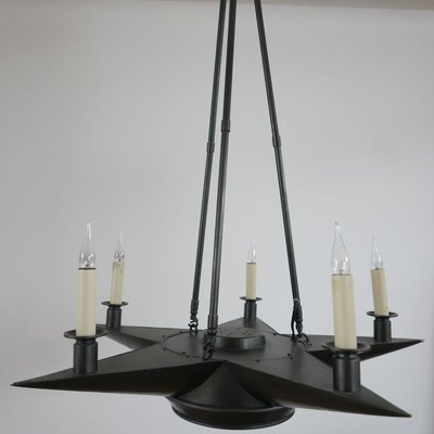 Mid-Century Italian Star-Shaped Chandelier-JRP-885772