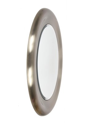 Mid-Century Italian Steel Round Wall Mirror from Reggiani, 1960s-JDR-1125475