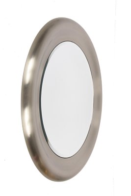 Mid-Century Italian Steel Round Wall Mirror from Reggiani, 1960s-JDR-1125475