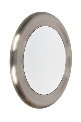 Mid-Century Italian Steel Round Wall Mirror from Reggiani, 1960s-JDR-1125475