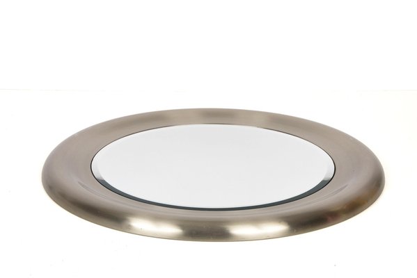 Mid-Century Italian Steel Round Wall Mirror from Reggiani, 1960s-JDR-1125475