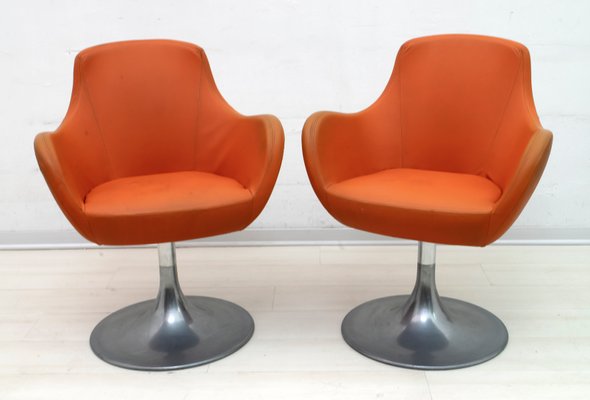 Mid-Century Italian Swivel Chairs, 1960s, Set of 2-FER-727422