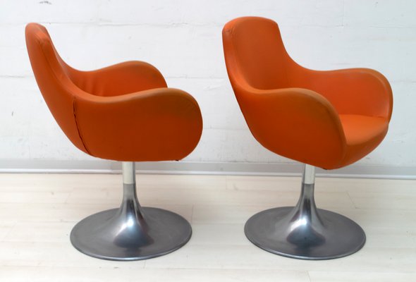 Mid-Century Italian Swivel Chairs, 1960s, Set of 2-FER-727422