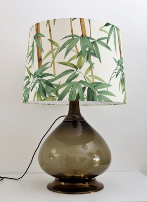 Mid-Century Italian Table Lamp in Glass with New Lampshade, 1970-VNE-1334210